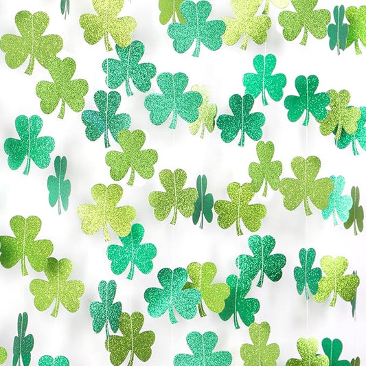 St-Saint Patricks-Day Decorations Shamrock Green-Garland - 35ft St.