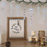 18pcs Crystal Christmas Ornaments for Christmas Tree Decorations-Blue