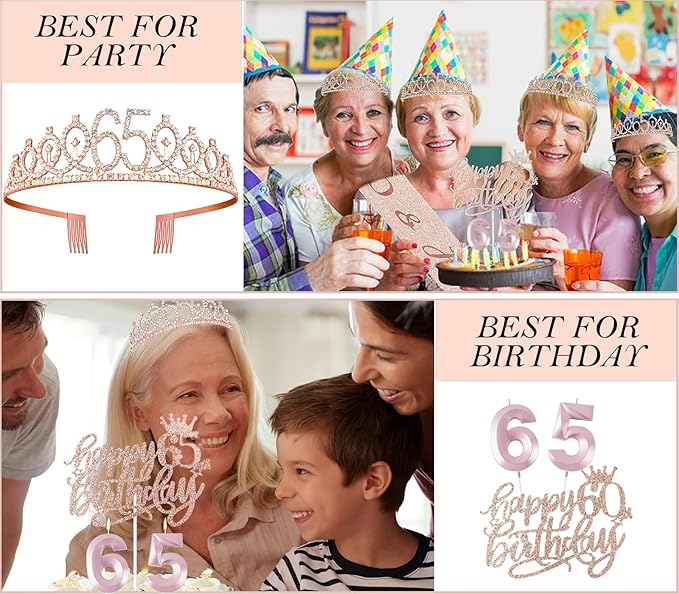 65th Birthday Gifts Decorations for Women Including 65 year old