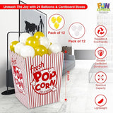Fun Express Giant Popcorn Box Prop 3D Cardboard Stand Up Movie Night