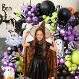120 Pcs Halloween Balloon Arch Garland Purple and Black Balloon Arch