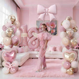 Dusty Pink Balloon Number 18 for 18th Birthday Decorations Girls,