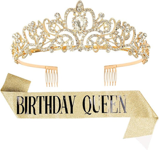 Velscrun Birthday Queen Tiaras Crown for Women, Girls Princess Crowns