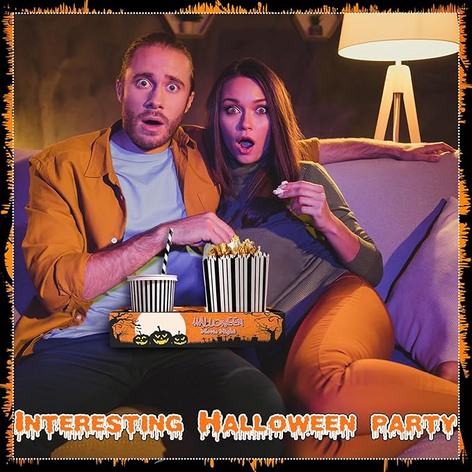 20 Pcs Halloween Movie Night Snack Trays Movie Night Paper Supplies