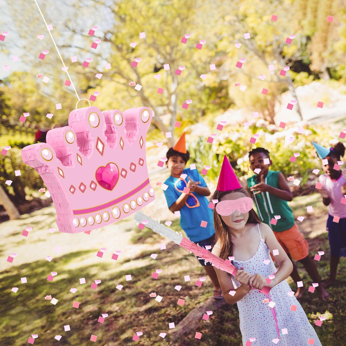 Threan Princess Piñata Fairy Party Decorations Pink Ballet Piñata