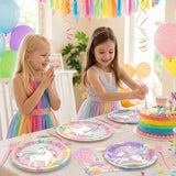 96 Pcs Happy Birthday Party Decorations Tableware Set Unicorn