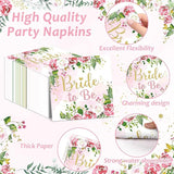 96Pcs Bridal Shower Party Decorations Floral Bride to Be Paper