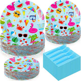 Havawish 240 Pcs Summer Hawaii Paper Tableware Napkins Beach Party