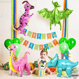 Large Pink Dinosaur Balloons for Birthday Party Pack of 4 Pastel