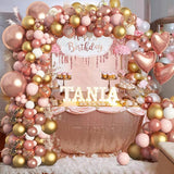 Amandir Rose Gold Balloons Garland Arch Kit, 150pcs Rose Gold Pink