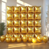 Gold Square Foil Balloons Wall Tunnel Backdrop Double Sided Metallic