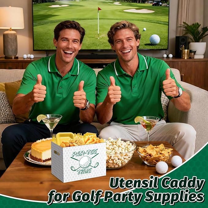 2PCS Golf Utensil Holder Paper Utensil Caddy for Golf Party