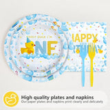 96Pcs Duck 1st Birthday Party Decorations Duck One Birthday Bubble