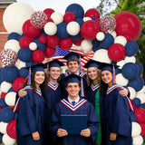 Amandir 153Pcs Red White Blue Balloon Arch Kit, Different Sizes 18 12