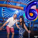KatchOn, Giant Navy Blue Number 6 Balloon - 40 Inch | 6th Birthday