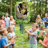 WERNNSAI Dinosaur Egg Piñata - Trex Piñata with Blindfold and Bat for