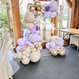 Ivory White Cream Nude Balloons - 84 Pcs Arch Kit (5 inch, 12 inch, 18