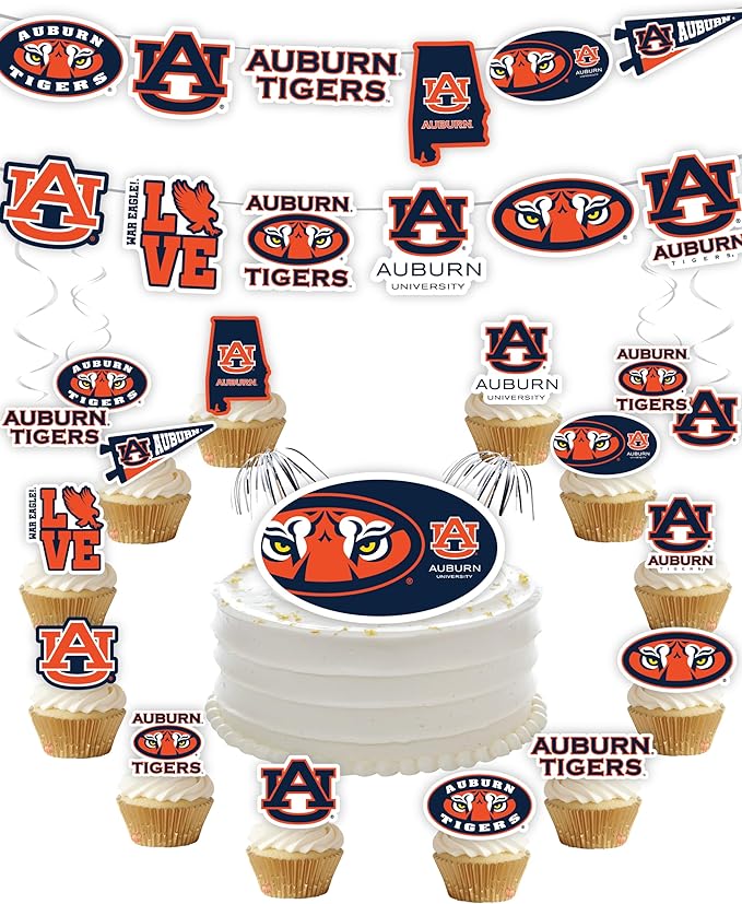 Auburn Party Supplies for Football, Birthday Gift, Graduation Party