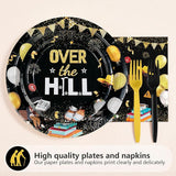 96Pcs Old Lives Matter Decoration Over The Hill Birthday Plates and