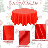 CIEOVO 12 Pcs Christmas Round Disposable Table Cover 84" Assorted