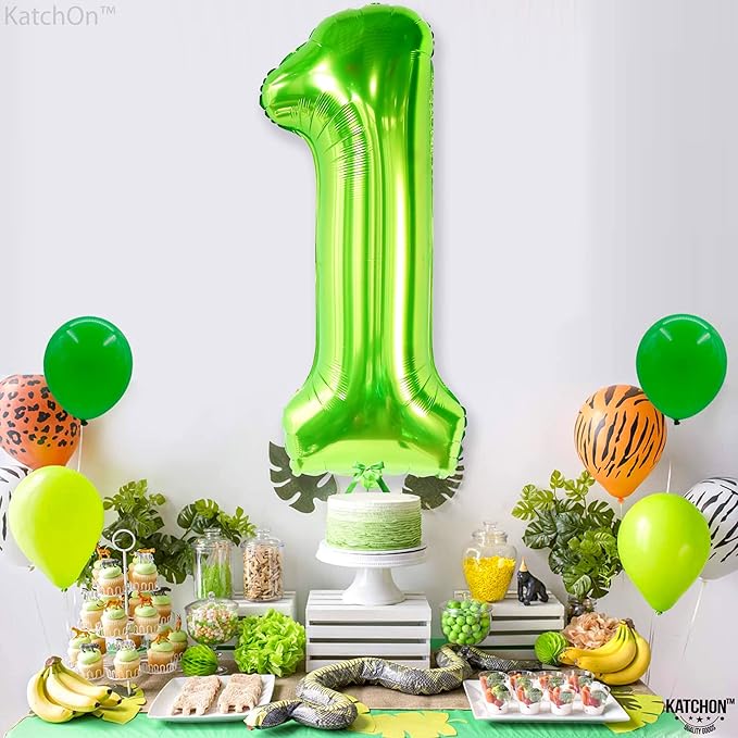 KatchOn, Light Green Number 1 Balloon - 40 Inch | Mylar Foil Balloon