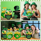 50 Pcs St Patrick's Day Treat Bags Green Black Cauldron Plastic
