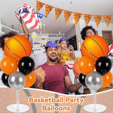 Basketball Party Balloons Stand Kit 2 Sets With 2 Basketball Ball
