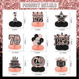 70th Birthday Decorations for Women - 9pcs Rose Gold 70 Years 1956