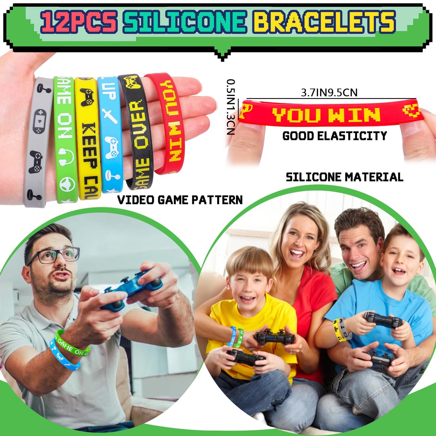 Winrayk 12 Sets Video Game Party Favors Gamer Birthday Supplies,