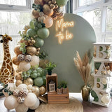 Jungle Safari Balloon Garland Arch Kit 135pcs Sage Green and White