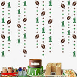 Football 1st Birthday Party Decorations Glitter Star Circle Dot