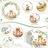 250 Pcs Woodland Baby Shower Party Decorations Safari Animals Paper