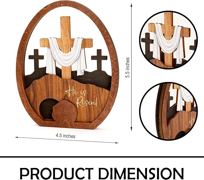 Easter Decoration Jesus Resurrected Tomb He is Risen Easter Decors