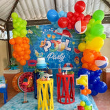 Neon Balloons Arch Garland Kit 138PCS Rainbow Pool Party Balloon
