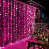 Dazzle Bright 300 LED Curtain String Lights Valentine's Day Fairy