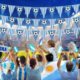 Faccito 5 Pack Blue Soccer Banners Soccer Party Decorations Sports