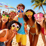 12 Pcs Hawaiian Luau Party Sunglasses Summer Pool Party Decorations