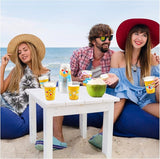 100Pcs Beach Pool Party Decoration Cups, 12 Oz Summer Disposable Cups