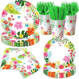 Luau Party Supplies 144pcs Tropical Party Decorations includes