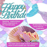 Mermaid Cake Topper for Girls Includes mermaid tail candle and 31