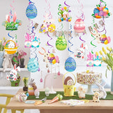 56 Pcs Easter Hanging Swirl Decorations Easter Party Hanging Swirls