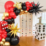 Casino Balloon Arch Kit Red Black Gold Balloon Garland Kit Casino