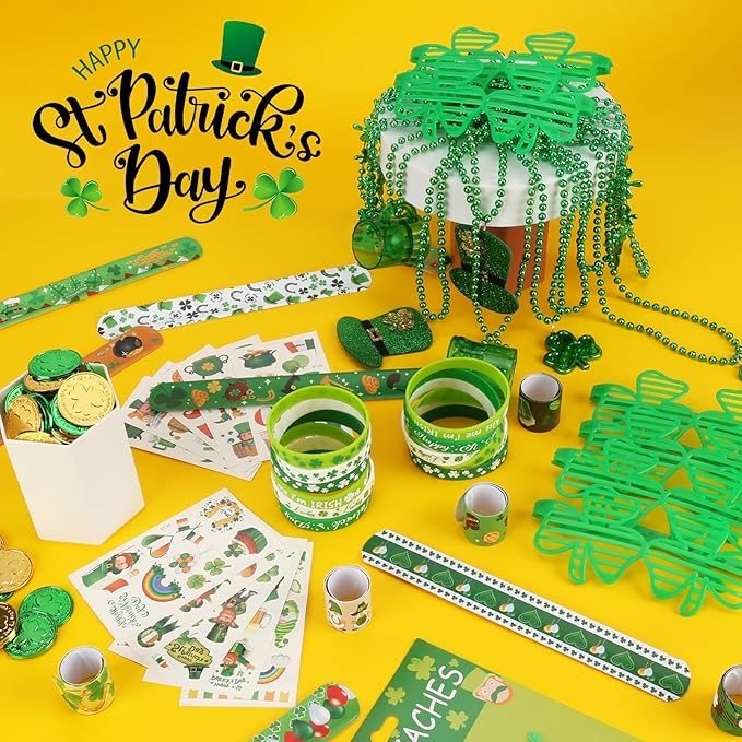 190 Pcs St Patricks Day Accessories St Patrick's Day Party Favor Set