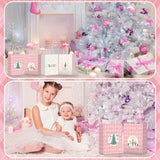 24 Pcs Pink Christmas Party Favors Gift Goodie Bags with Handles