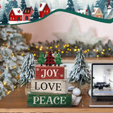 4 Pcs Christmas Table Decor Christmas Tree Centerpiece Joy Peace