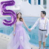 KatchOn, Giant Purple 5 Balloon Number - 40 Inch | Mylar Purple