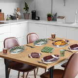 144 Pieces Football Party Decorations Disposable Football Tableware