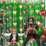 Football Party Decorations, 2 Pack Foil Fringe Curtains, Party