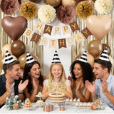 Brown Birthday Decorations Tan Beige Cream Neutral Boho Balloons