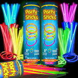 Glow Sticks Bulk Neon Party Supplies - 200 8” Neon Party Glow Sticks